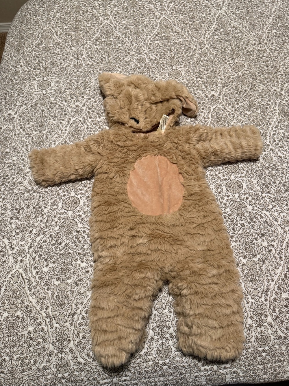 Pottery Barn Kids Plush Labradoodle Hooded One-Piece - Brown